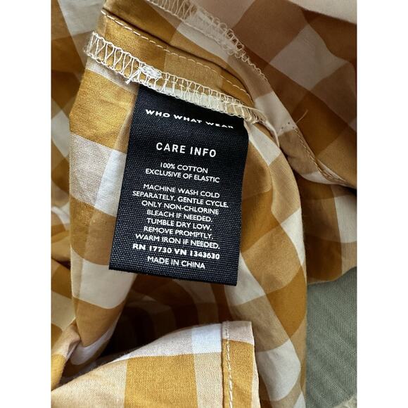 WhoWhatWear One Shoulder Gingham Midi Dress 2X - Picture 5 of 5